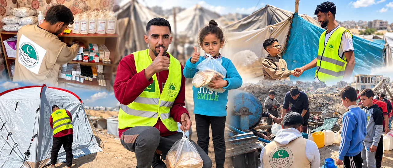 PAKAid humanitarian teams providing medicine, food, shelter and clean water support to families in Gaza